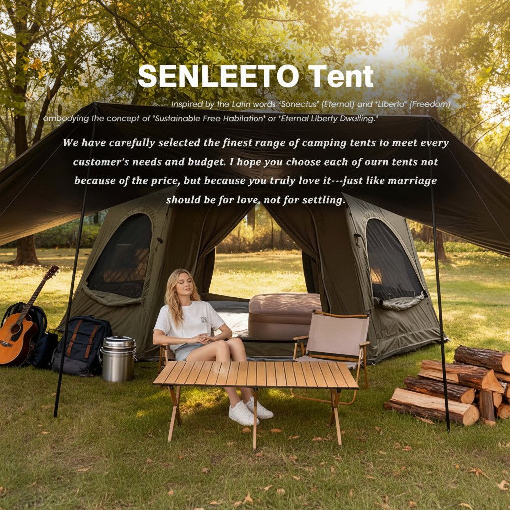 Inflatable Camping Tents 8-10 Person,129 Square Feets Large Inflatable Camping Tent with Stove Jack,Blow up Tent with Mesh Windows & Pump