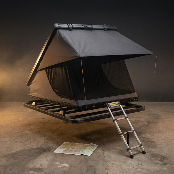 Roof Top Tent Hardshell Rooftop Tent for Van SUV Truck Car Overland Tent Camping for 2-3 Person with Ladder