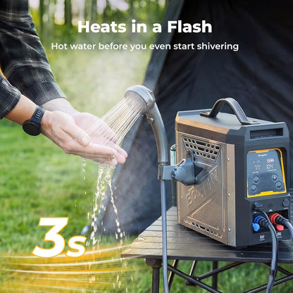 BougeRV New Portable Propane Outdoor Camping Water Heater