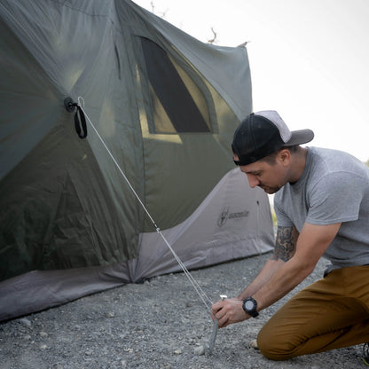 Tents T4 Tandem Hub Tent, Easy 90 Second Set-Up, Waterproof, UV Resistant, Convertible Screen Room, Removable Floor, 4-8 Person, Alpine Green, 78" X 94" X 165", GT450GR