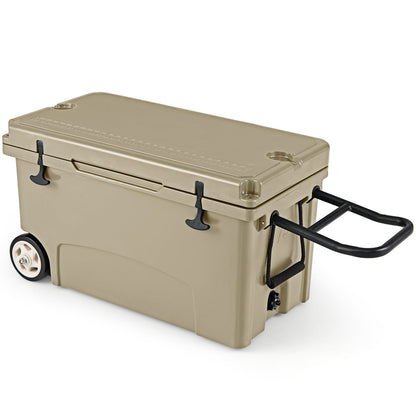 75 Quart Portable Hard Cooler with 6-Day Ice Retention and Wheels