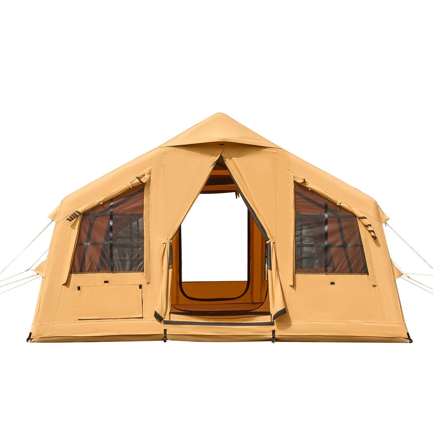 Inflatable Tents for Camping 8-12 Person Glamping Window Tent W/ Hand Pump