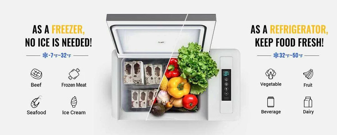 BougeRV 12V 23 Quart Portable Fridge For Travel