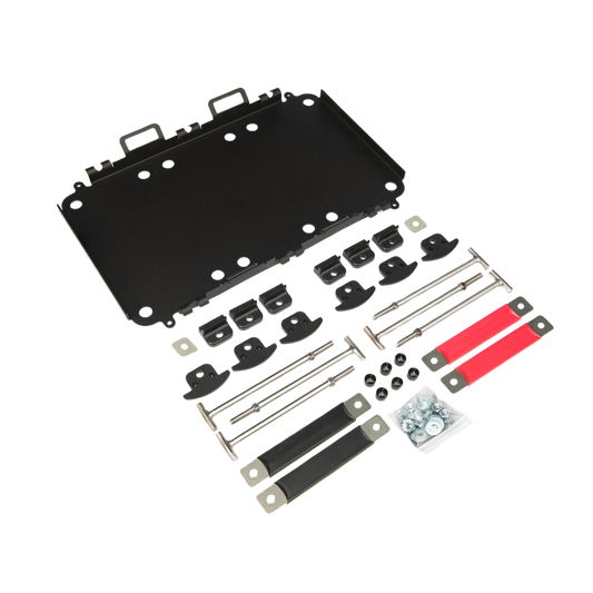 E360 Group 27 - 100, 120 Ah Triple Tie Down Tray System with Two Sets of Bus Bars. [C]