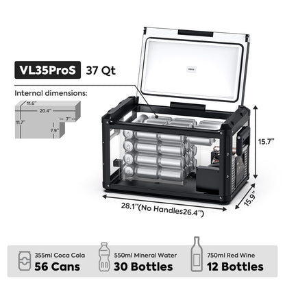 ICECO VL35ProS Single Zone Portable Fridge Freezer 35 LT