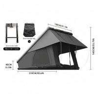 Roof Top Tent Hardshell Rooftop Tent for Van SUV Truck Car Overland Tent Camping for 2-3 Person with Ladder