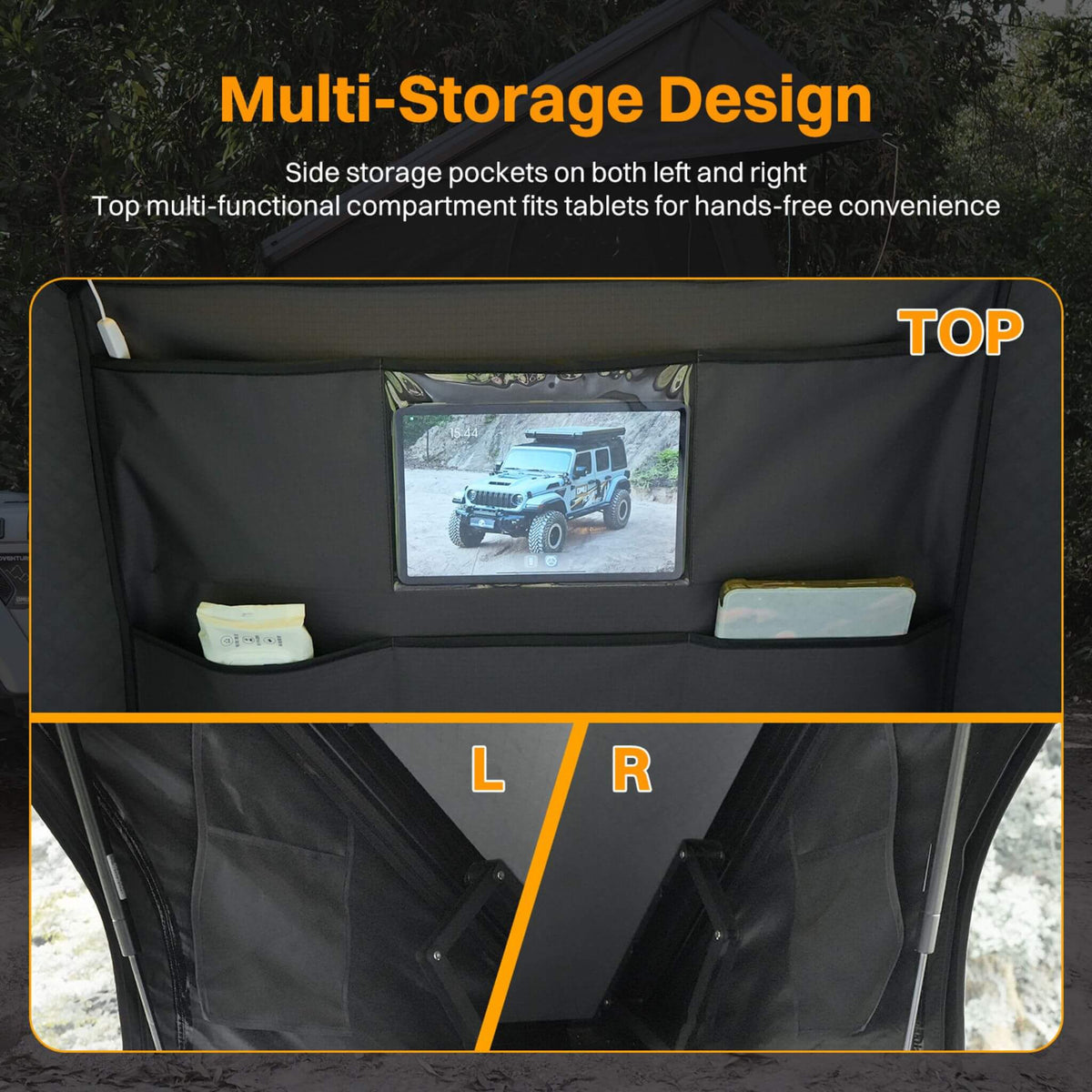 Altitude Heavy-Duty Hard-Shell Rooftop Tent With Ladder [2-3 Person] (SAK93120)