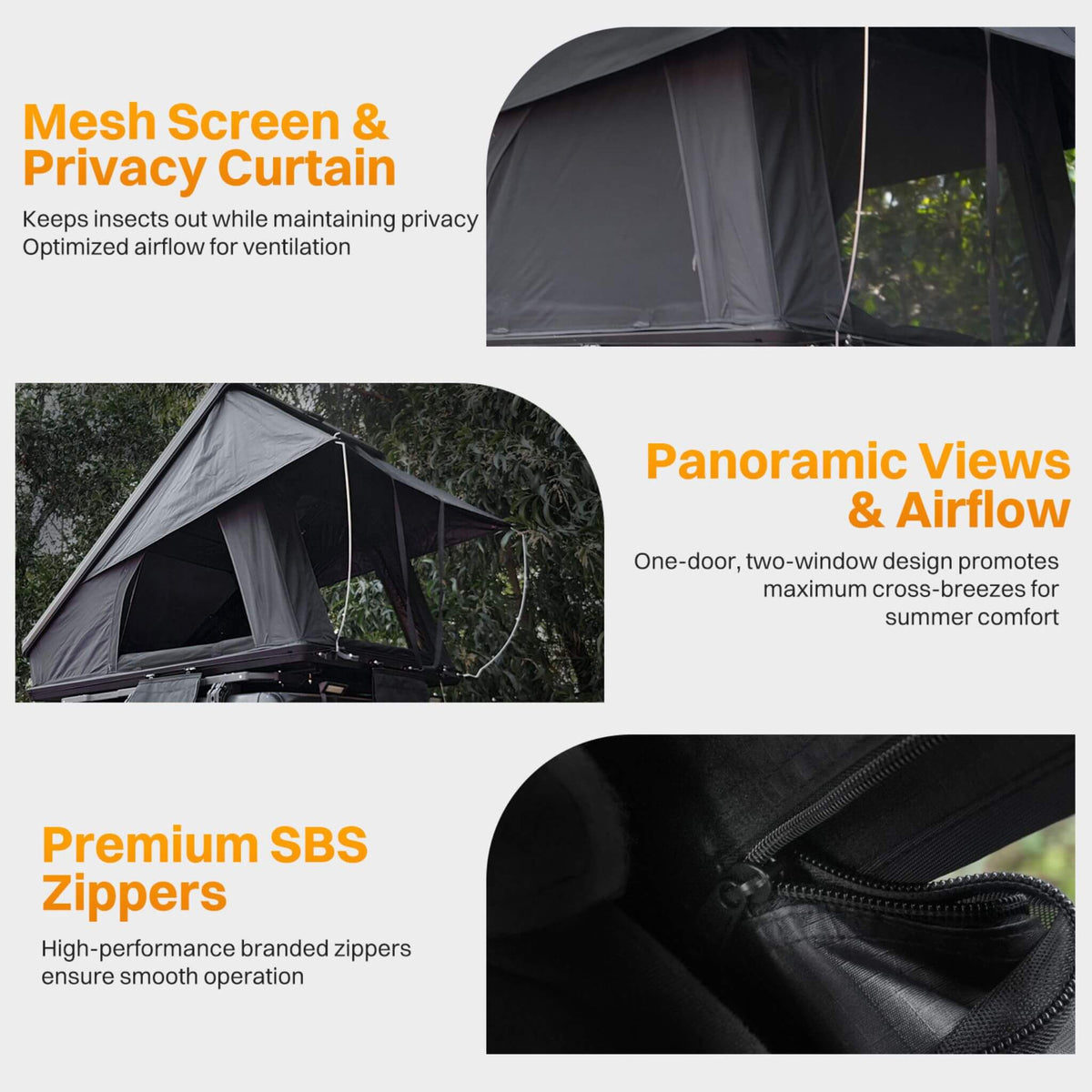 Altitude Heavy-Duty Hard-Shell Rooftop Tent With Ladder [2-3 Person] (SAK93120)