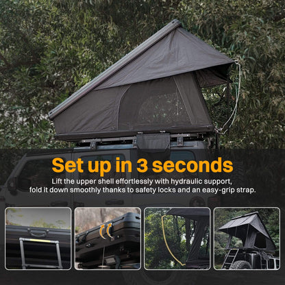 Altitude Heavy-Duty Hard-Shell Rooftop Tent With Ladder [2-3 Person] (SAK93120)